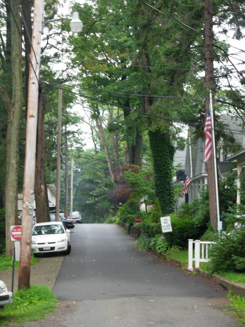 Cottage Row, street closest to the lake.