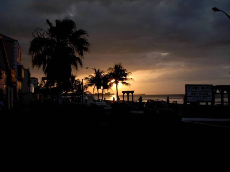 Sunset in Nassau on the Carnival Cruise ship Victory