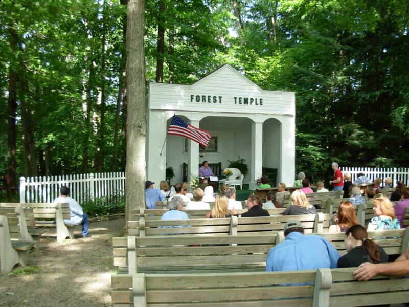 Forest Temple where several Mediums would give readings to the people attending.  Held daily, several times at different locations.