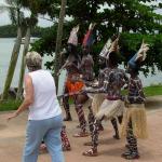 LOUISE LEARNING THE WATUSSI AT DOMINICAN REPUBLIC, OR IS SHE LUNCH?