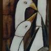 GOSSIP - Oil - Louise Northon Wright - 8"x22" 