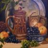 FRUIT ON TABLE - Oil - Louise Northon Wright - 14"x18"